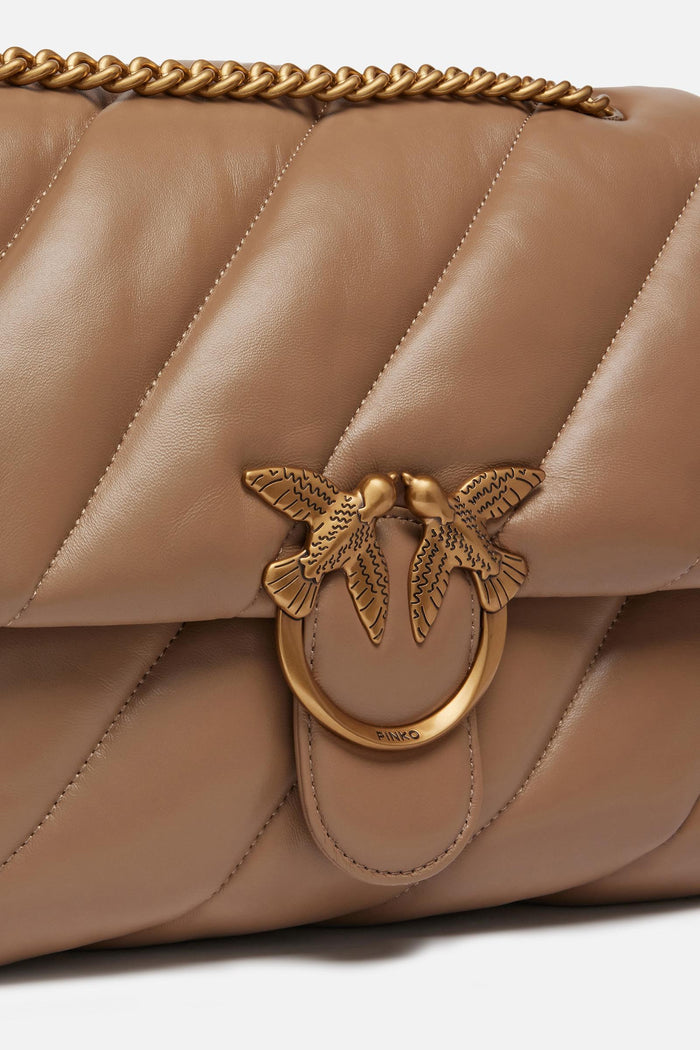 Borsa a tracolla grande Love Bag Puff in nappa trapuntata-4