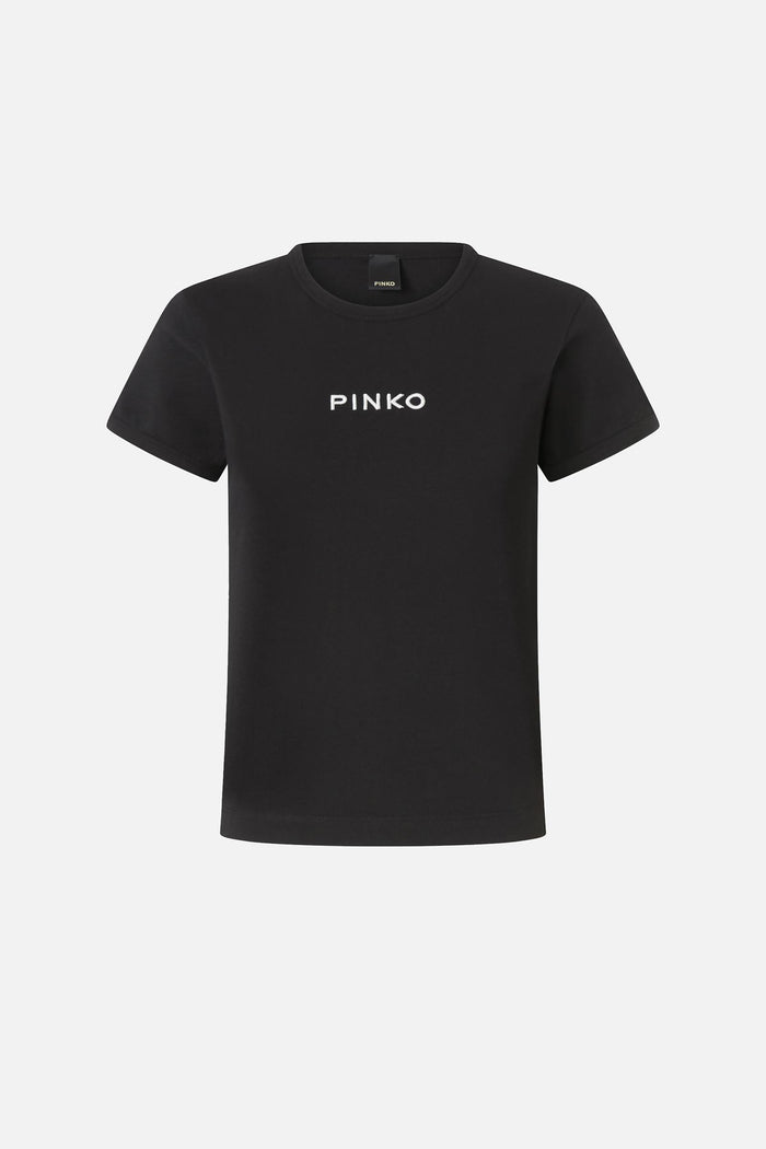 T-shirt maniche corte logo ricamato-2