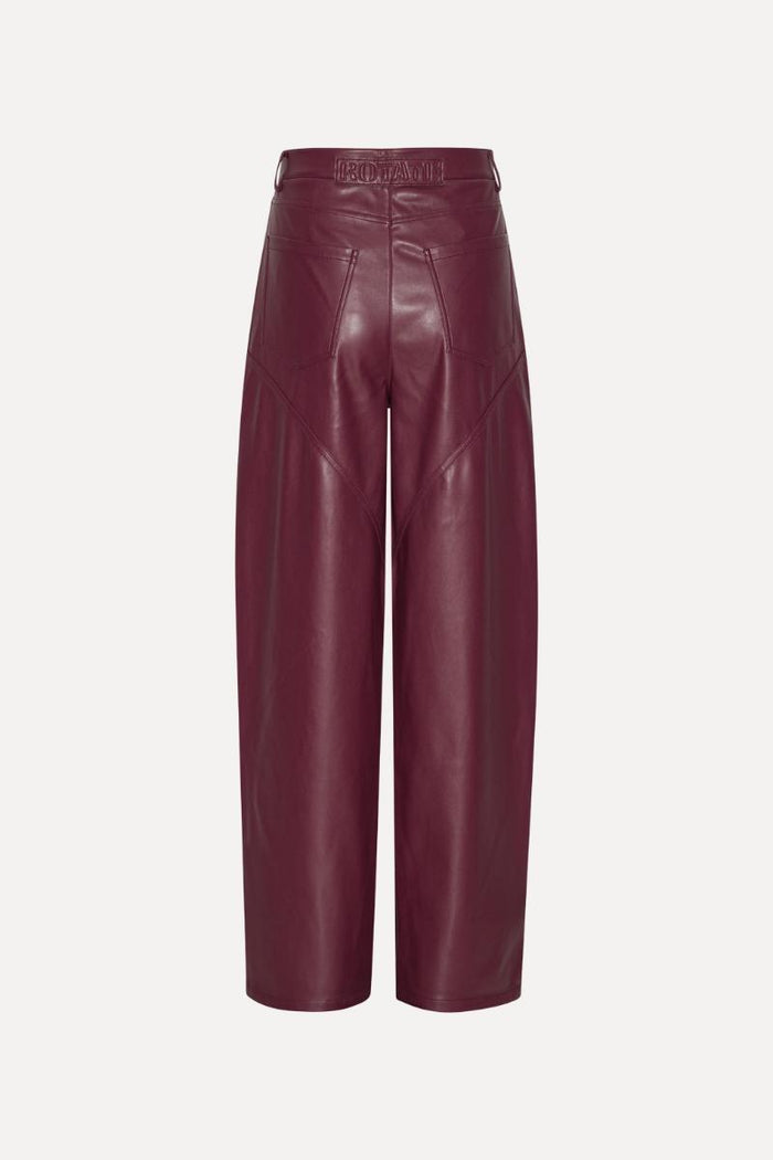 Pantaloni a vita media con profili bordeaux-2