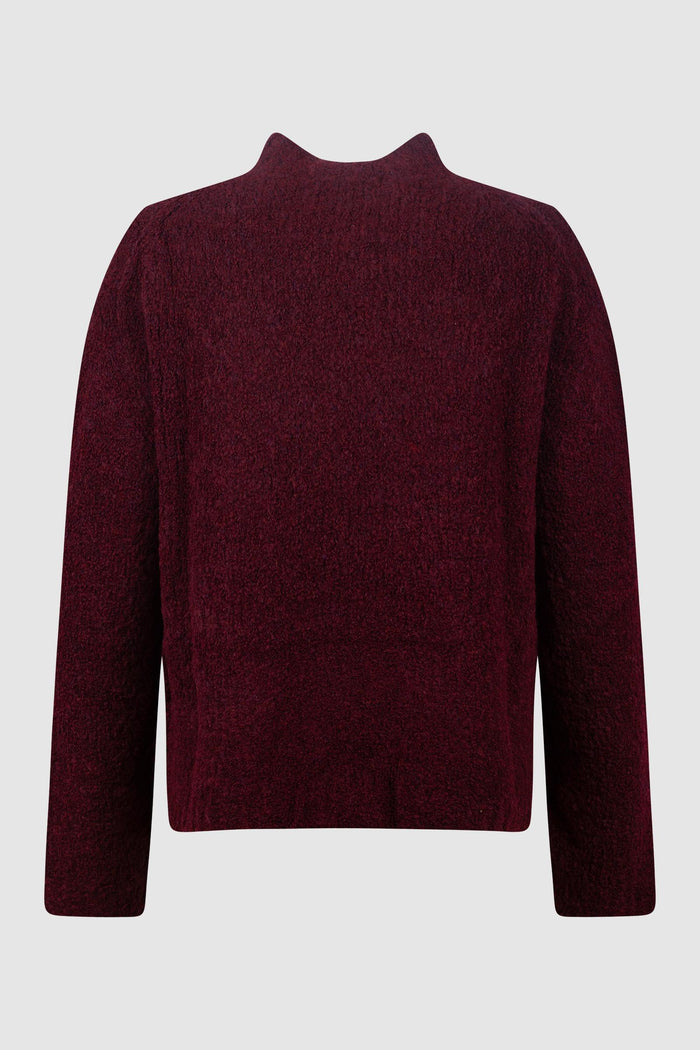 Maglione a collo alto in maglia spazzolata-2