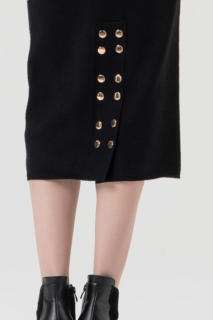 Gonna slim midi in maglia-4