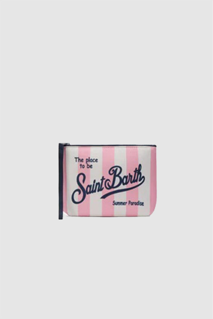 Pochette Aline in scuba a righe rosa