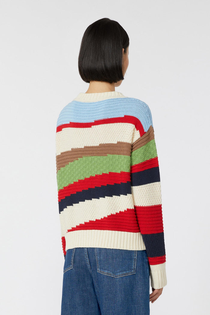 Maglia intarsiata in cotone-3