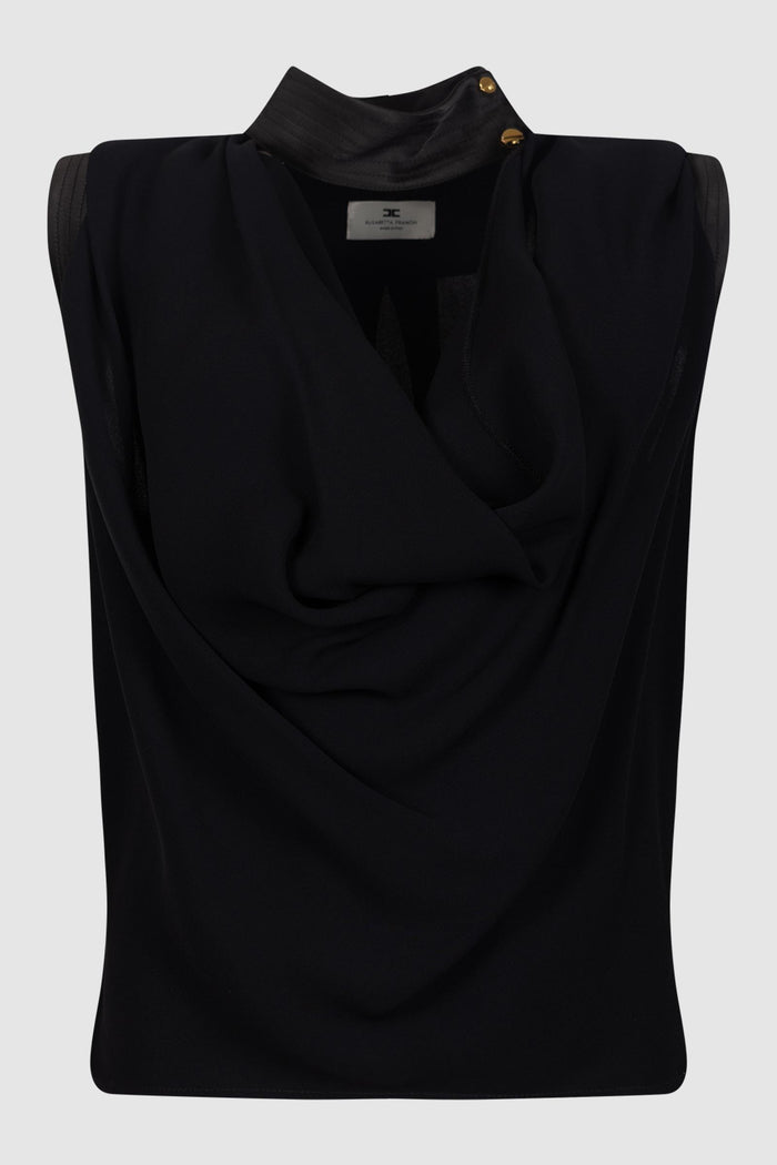 Top in georgette di viscosa