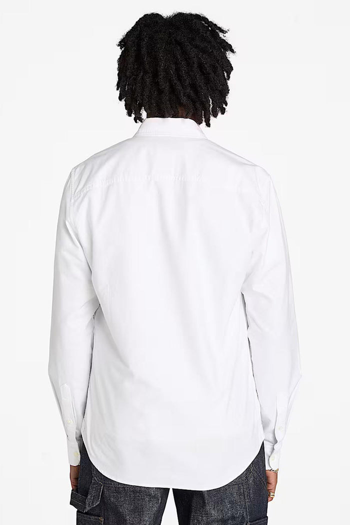 Camicia Oxford da Uomo in bianco-3