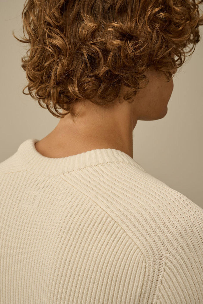 Maglione girocollo a coste lunghe con lenti-4