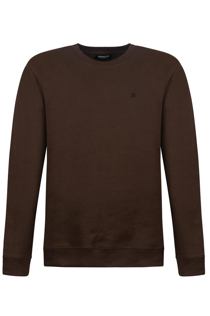 Felpa Girocollo in Cotone con Logo Ricamato-2