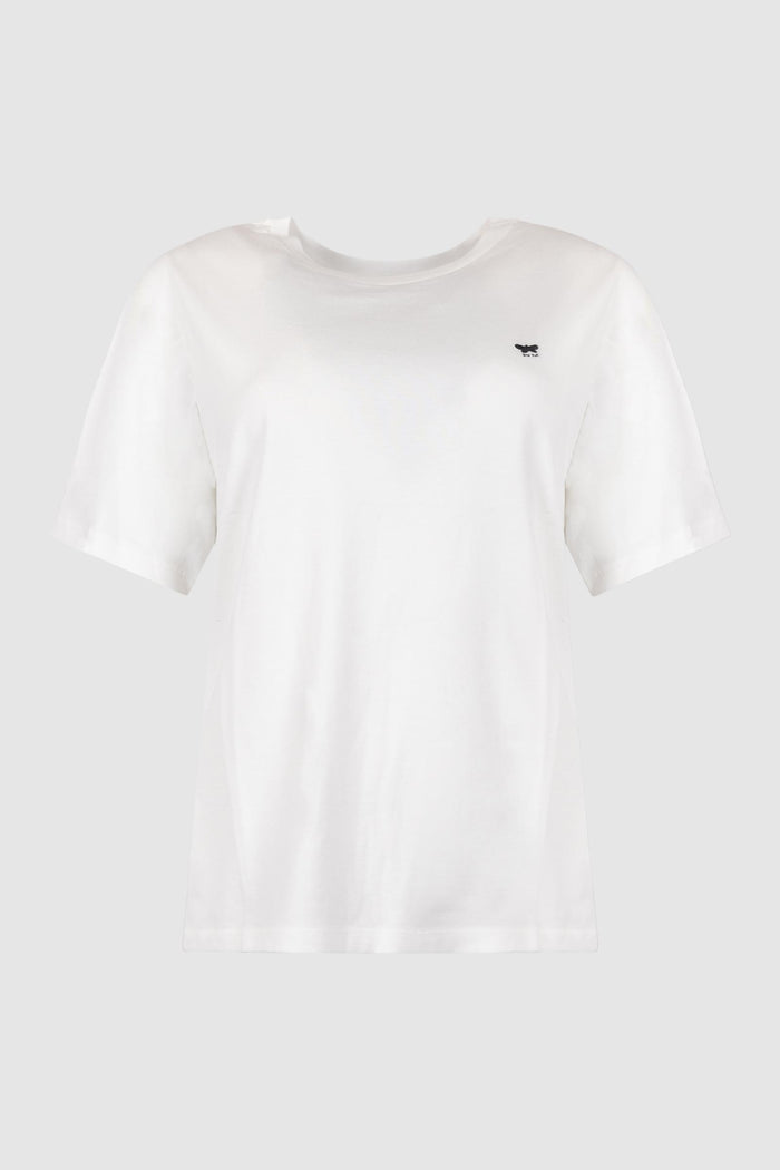 T-shirt dritta in jersey - Bianco