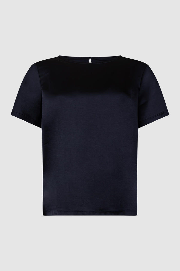 T-shirt in raso e jersey
